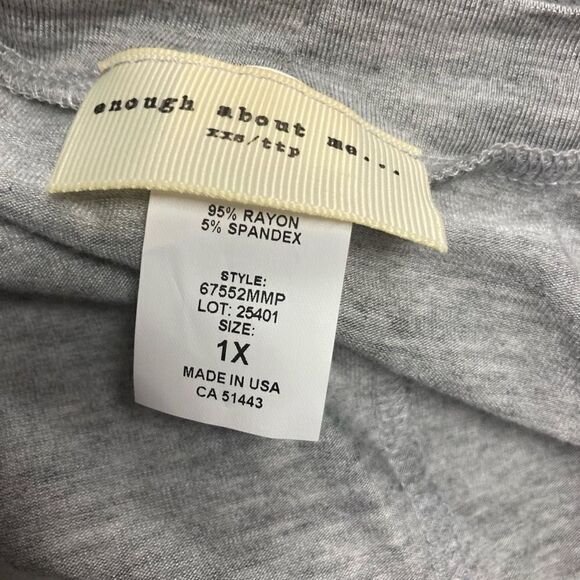 ENOUGH ABOUT ME Women’s Longline Open Front Cardigan Shrug Gray Size 1X - Picture 4 of 8